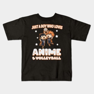 just a boy who loves anime and volleyball Kids T-Shirt